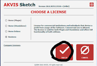 cara menjalankan akvis sketch