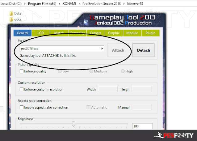 PES 2013 TOOLS: Gameplay tool for PES 2013-2