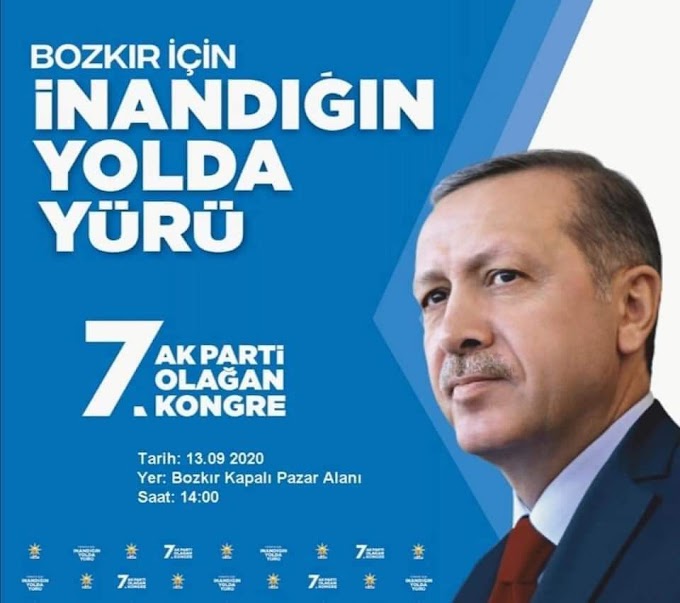 Ak Parti Bozkır İlçe Teşkilatı 13 Eylül'de Kongreye gidiyor.