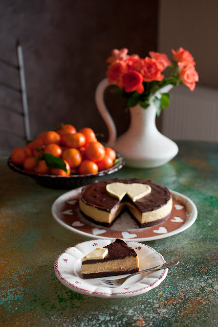 Presna pomarančna tortica / Raw orange cake Valentine