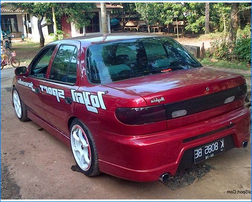 Modifikasi mobil timor ceper elegan balap warna silver dan biru 2019