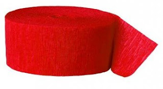 Red Crepe Streamer