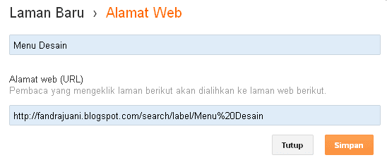 cara menambahkan label ke menu