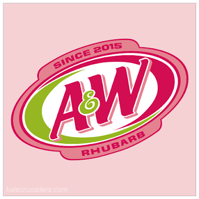 A&W Rhubarb, Rhubarb Root Beer, A&W Beer Logo, Pink