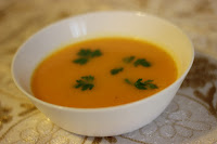 supa crema de morcovi cu suc de portocale