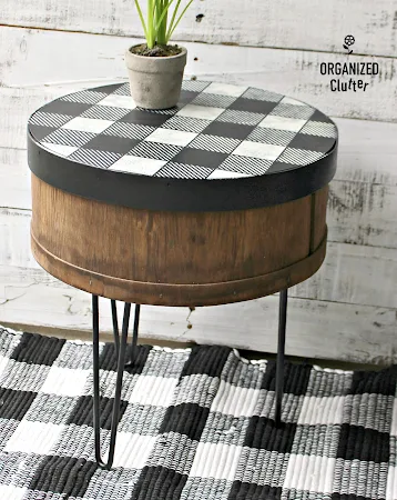 Repurposed Cheese Box Side Table