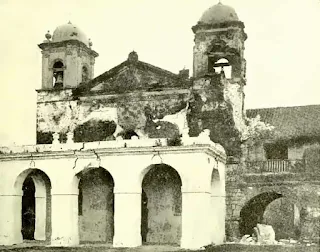 Caysasay Church after the 1911 Taal eruption