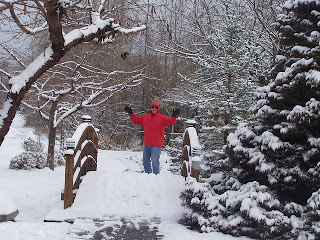 Keoki at Carrie Blake Park at frist snow