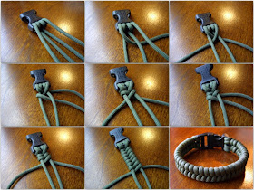 Stormdrane's Blog: Woven paracord bracelets, one strand two working ends.