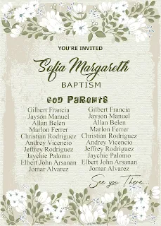 Best Baptismal Invitation Double Page