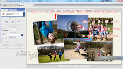 rotate and risize photos in collages picasa