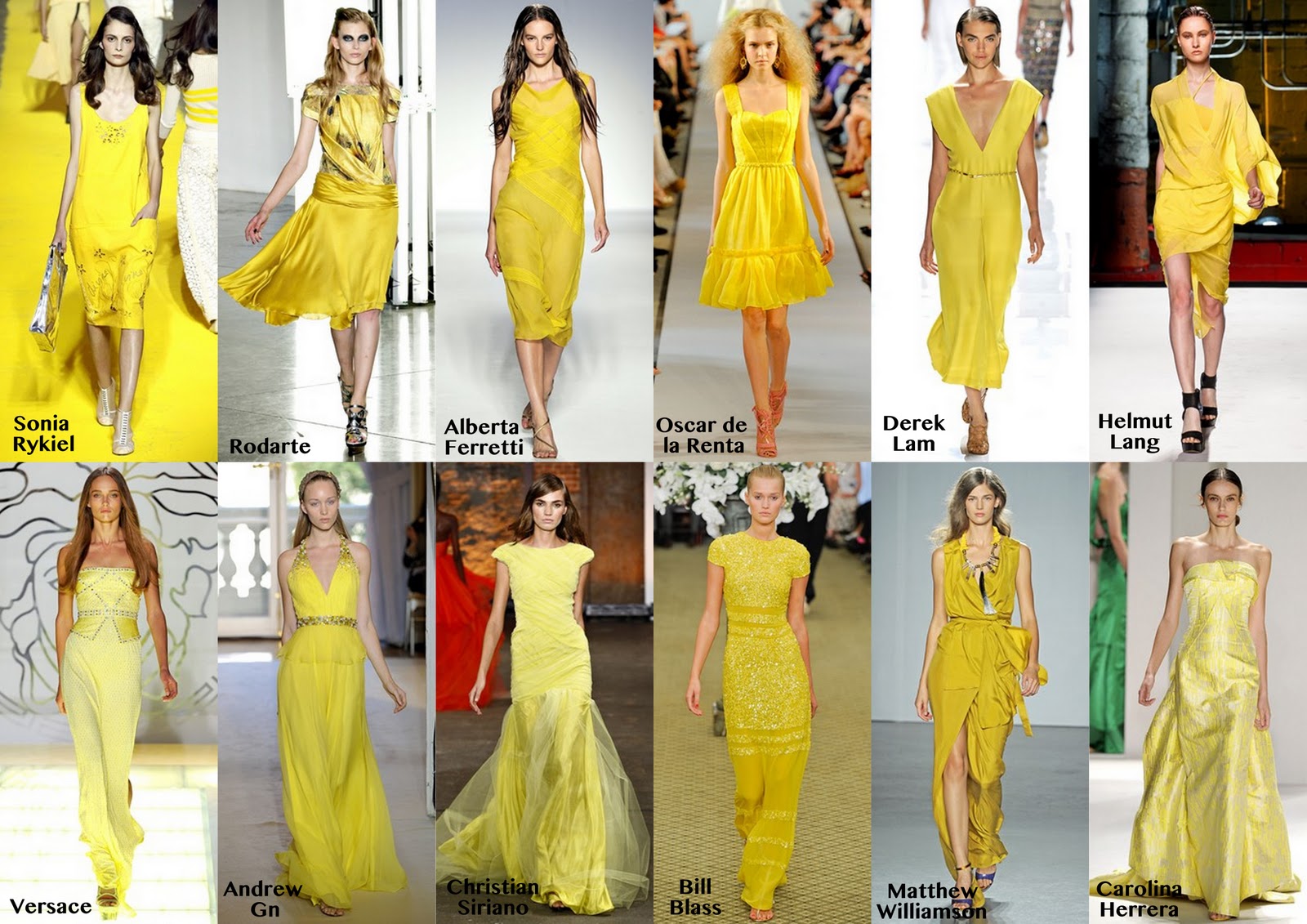 Bright yellow dresses are an emerging trend that have been spreading ...