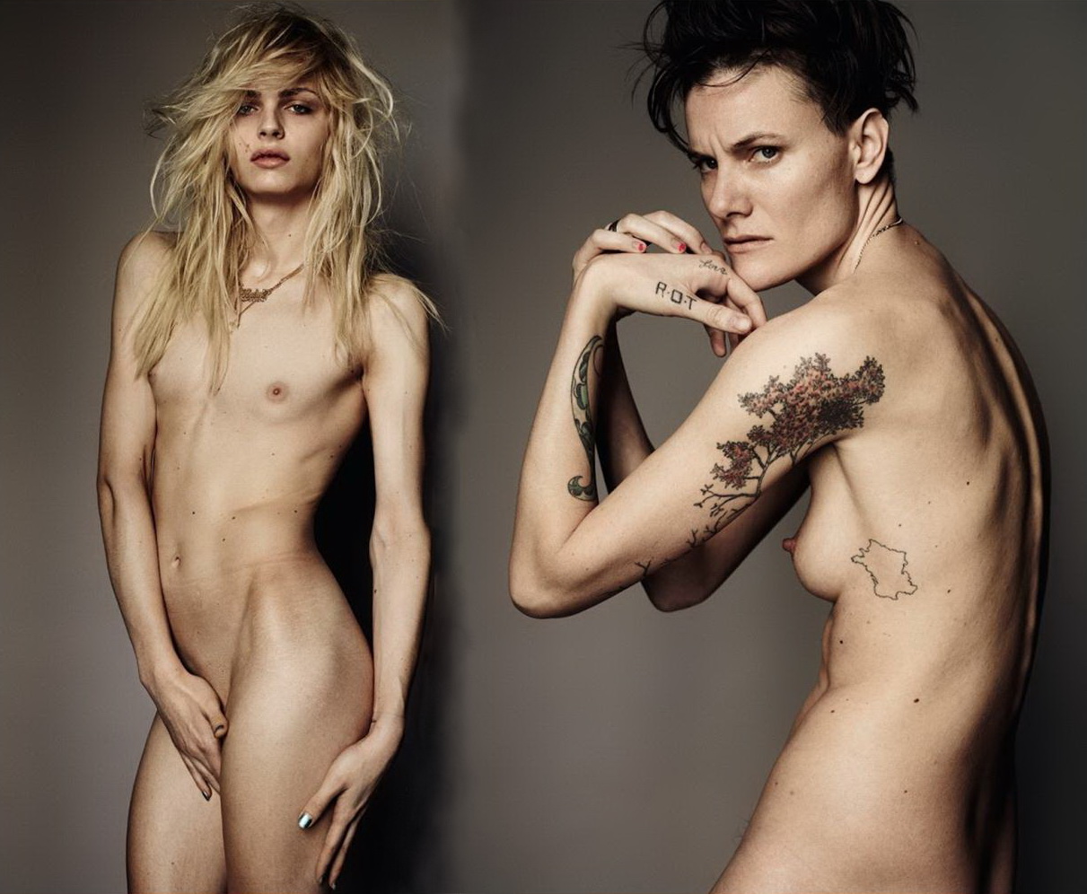 Andrej Pejic & Casey Legler by Mario Testino — Liberdade De Escolha 