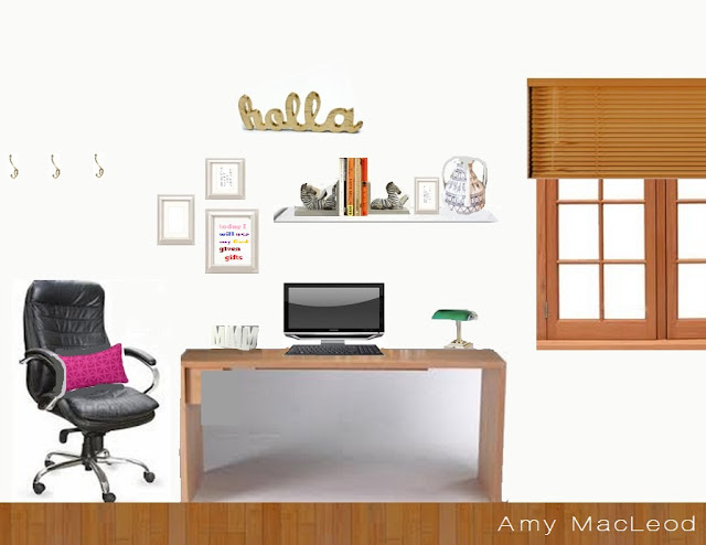 Office moodboard design by Amy MacLeod www.fivekindsofhappy.com