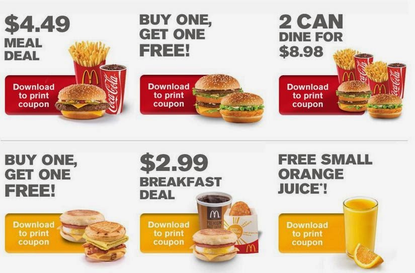 Mcdonalds Printable Coupons October 2015