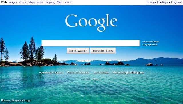 Tampilan Baru Background Google Homepage