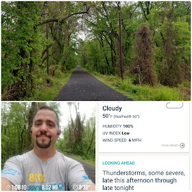 running selfie 05.12.18 collage with trail pic