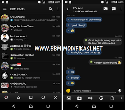 Download BBM Full Black Theme for Android