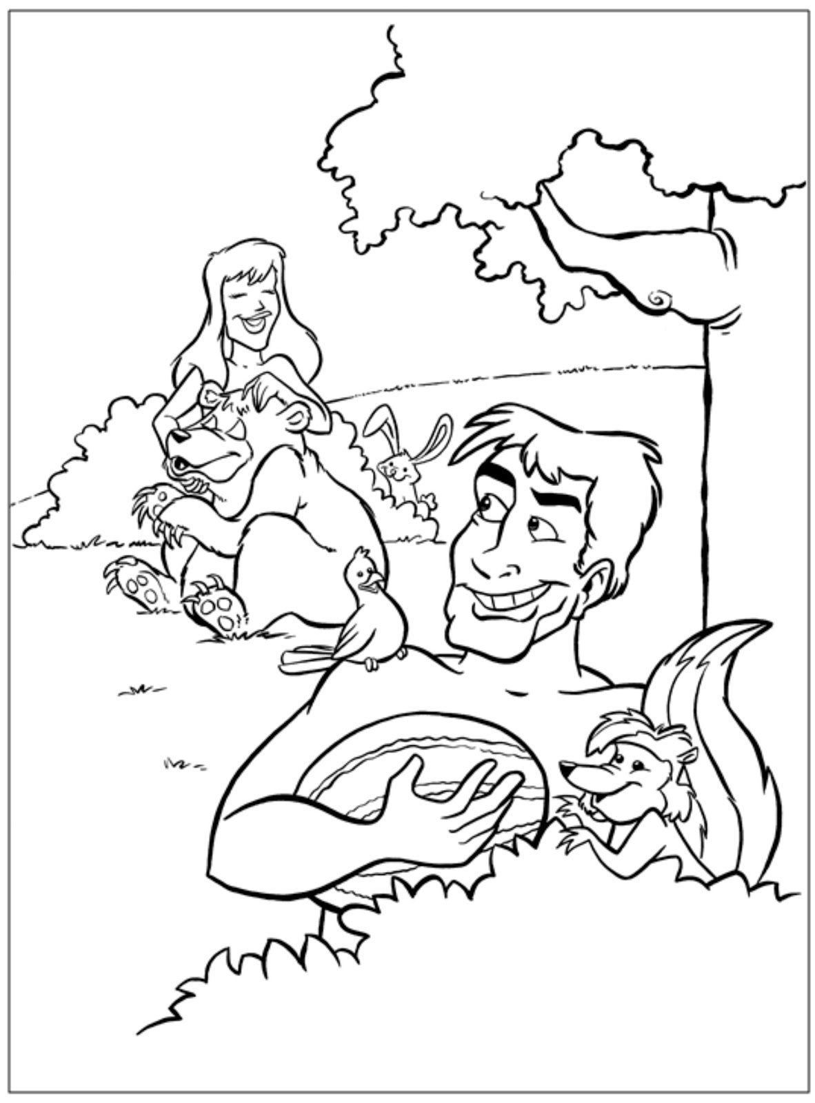 COLORING PAGE KISAH ADAM & HAWA - rajawalikecil