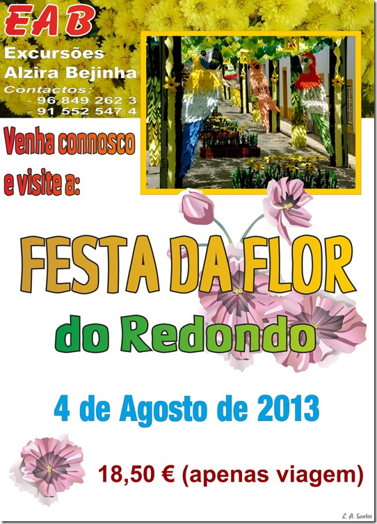 Excursões Alzira Bejinha - Festa Flor- Redondo 2013