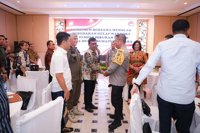 North Sumatra Regional Police Chief Invites Medan City Night Entertainment Venue Managers to Unite Against Narcotics