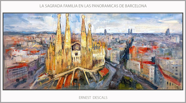 BARCELONA-PINTURA-SAGRADA FAMILIA-PANORAMICAS-PINTURAS-CATALUNYA-ARTE-CUADROS-ARTISTA-PINTOR-ERNEST DESCALS