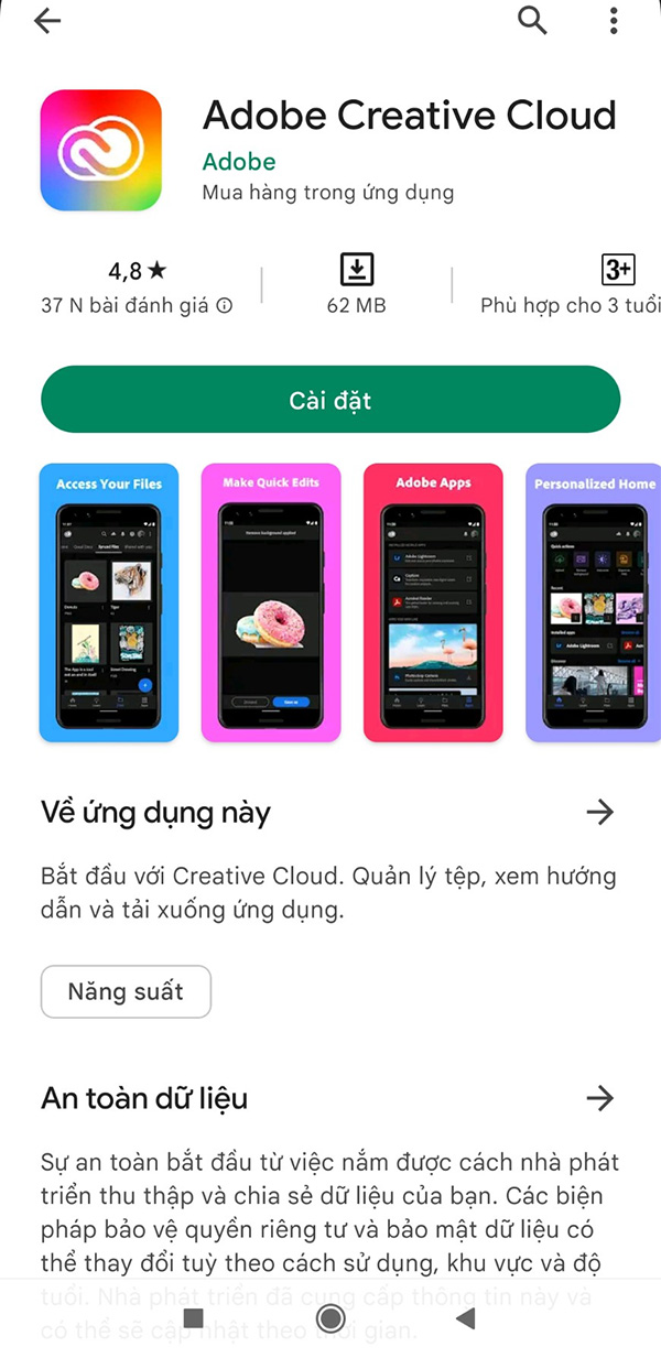 Adobe Creative Cloud - App Hỗ trợ quản lý và cài đặt ứng dụng của Adobe c