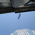 Blimp Above 5th Ave. - Like a fish at the aquarium glass.