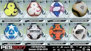 PES 2017 Big BallPack +50 New Balls 2018/2019