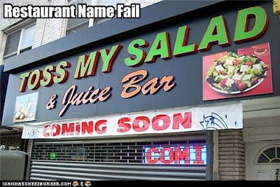 bad restaurant names toss my salad