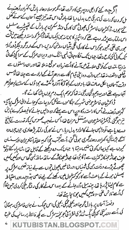 Sample page of the Urdu novel Pagal Khana by Maqbool Jhangir