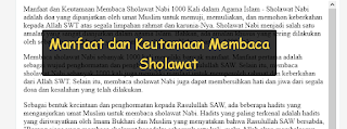 keutamaan dan manfaat membaca sholawat 1000 kali