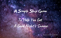 'A Simple Sleep Game To Help You Get A Good Night's Snooze' against a starry night sky background