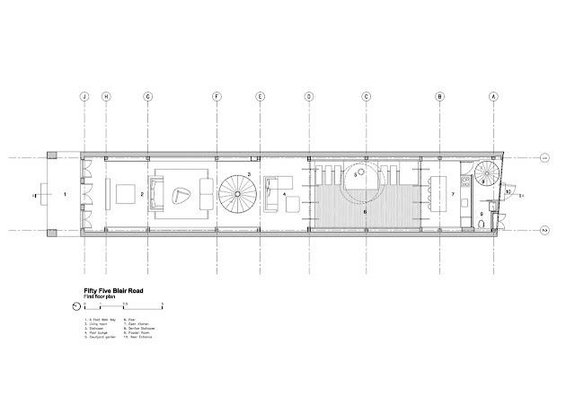 Ground floor plan of the minimalist house