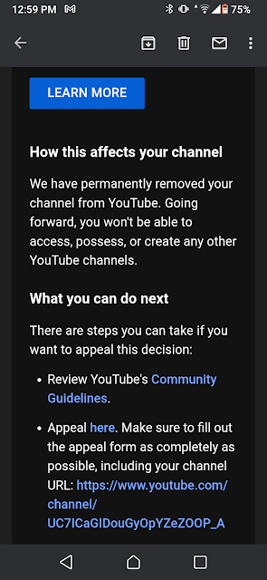 YouTube Has Just Permanently Removed Me From Their Platform