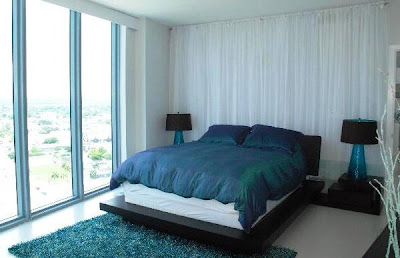 Modern Design Blue Home Decorating Interior | Bedroom Design Ideas