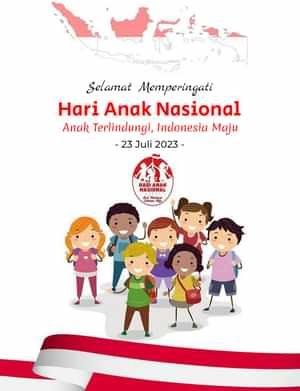 kartun vektor hari anak nasional 2023