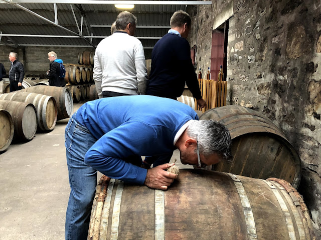Viskin haistelua Moray Distillery, Skotlanti