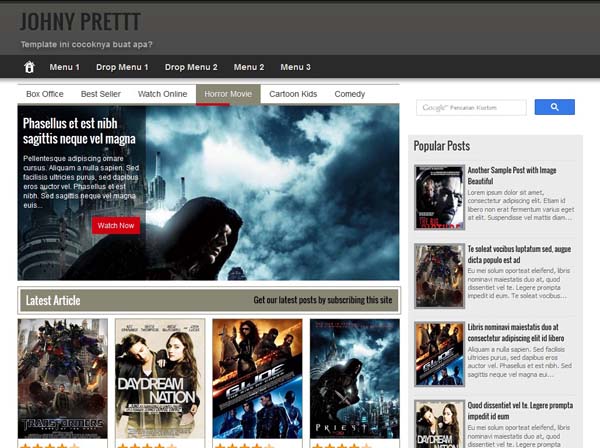 Johny Prett Blogger Template