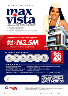 We are committed to bringing you the best in the city of Abakaliki Max vista estate is located in Enugu-Abakaliki expressway at GEJ Boulevard