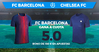 Paston Megacuota: Champions League Barcelona vs Chelsea 14 marzo