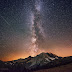 Milky Way Galaxy seen over Mount Rainier