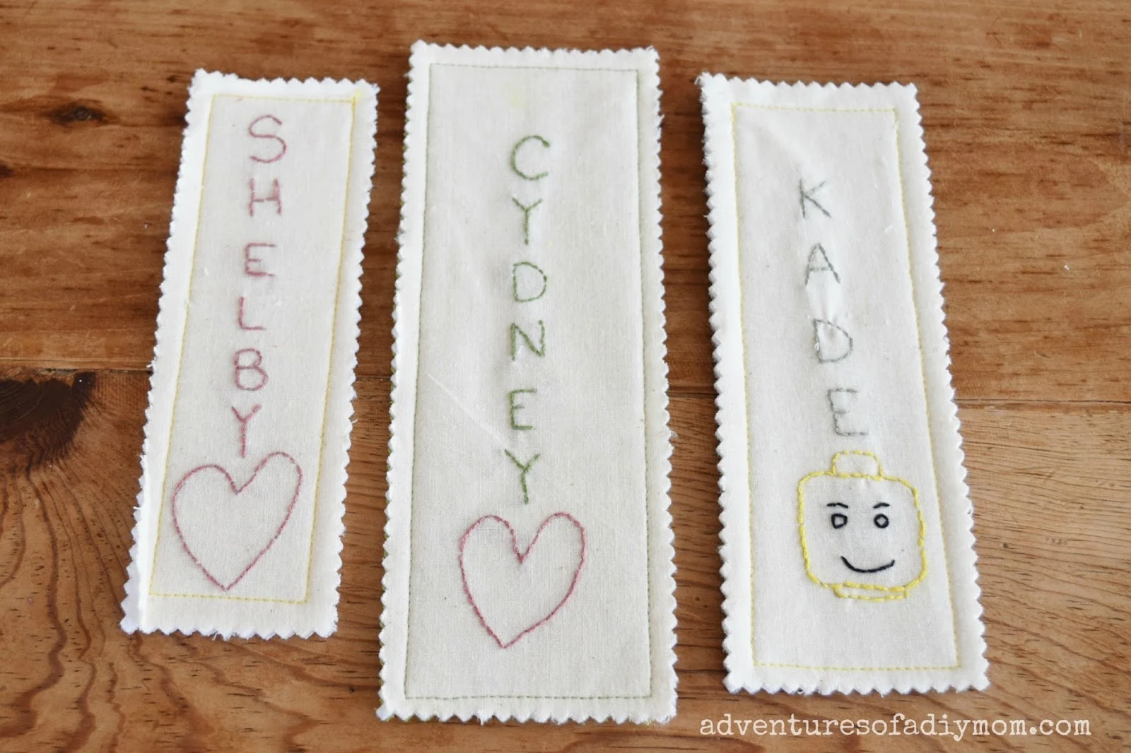 Fabric Embroidered Bookmarks