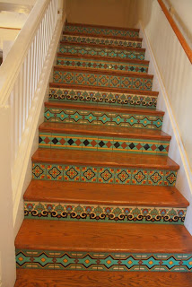 Stairs with Tile Accents