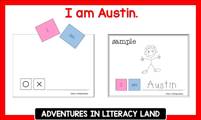 Using student names in books to teach letters, sounds, rhyme, and other reading skills.
