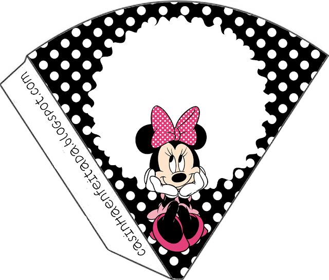 Minnie in Pink with Withe Polka Dots Party: Free Printables for Parties.