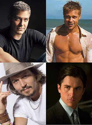 George Clooney, Brad Pitt, Christian Bale and Johnny Depp