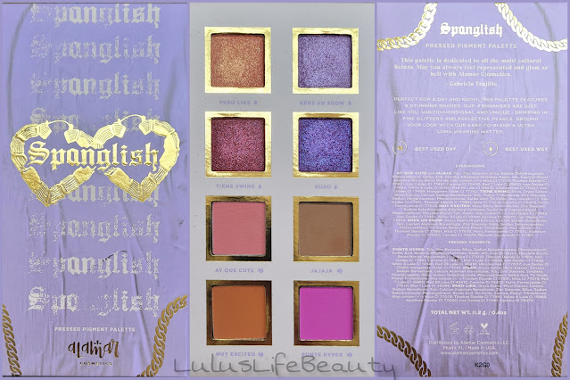 Alamar Cosmetics Spanglish Pressed Pigment Palette