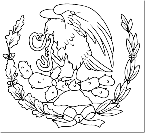 Escudo de México para colorear