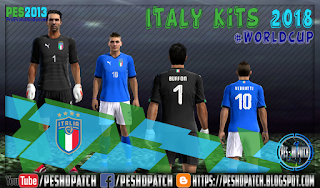 Italy World Cup 2018 kits for PES 2013